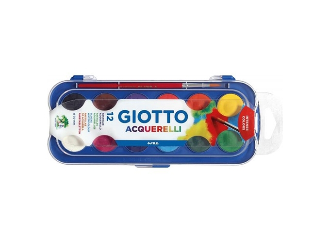 BTE 12 GOUACHES GODET 30MM   PINCEAU (10)