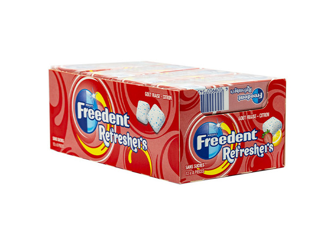 BTE 24 ETUIS FREEDENT REFRESHERS FRAISE CITRON (1)