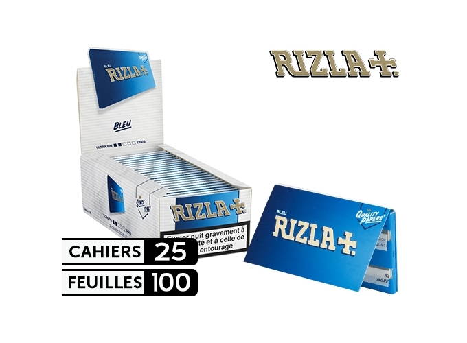 BTE 25 CAHIERS 100F RIZLA BLEU AUTOMAT GOMME (1)