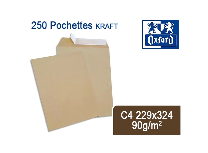 BTE 250 POCH. KRAFT 90G AC. PROT. 229X324 (A4)