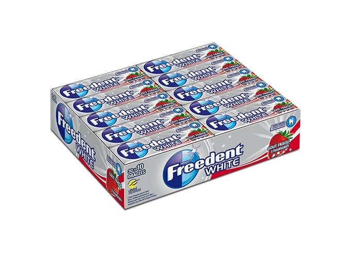 BTE 30 ETUIS FREEDENT WHITE FRAISE (1)