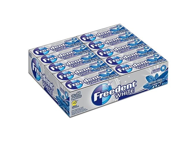 BTE 30 ETUIS FREEDENT WHITE MENTHE FORTE (1)