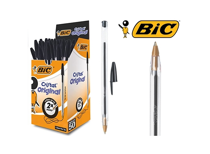 BTE 50 BIC CRISTAL PTE MOYENNE NOIR (1)