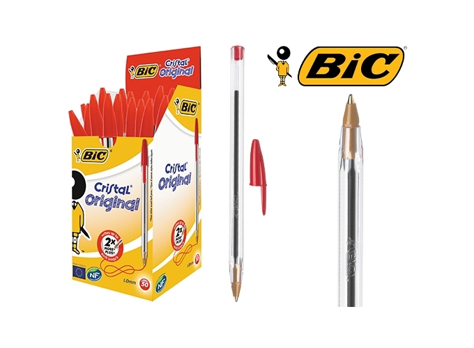 BTE 50 BIC CRISTAL PTE MOYENNE ROUGE (1)
