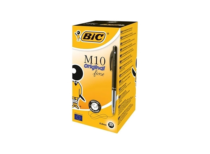 BTE 50 BIC M10 PTE MOYENNE RETRACTABLE NOIR (1)