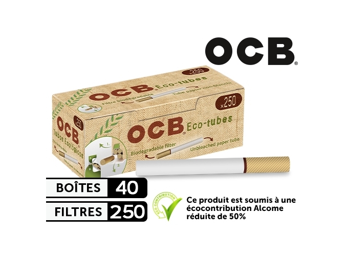BTE DE 250 TUBES OCB BIODEGRADABLE (40)