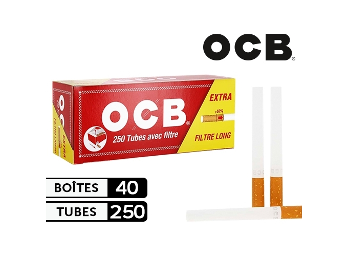 BTE DE 250 TUBES OCB EXTRA FILTRE  (40)