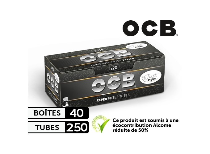 BTE DE 250 TUBES OCB FILTRE PAPIER (40)