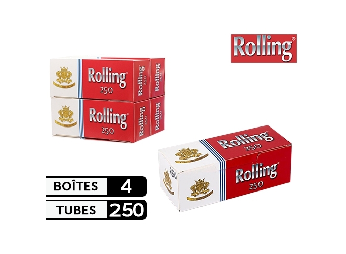 BTE DE 250 TUBES ROLLING (PAR 4 BTES)