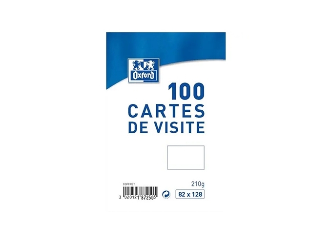 BTE PLAST. 100 CARTES VISITE 82X128 (20)