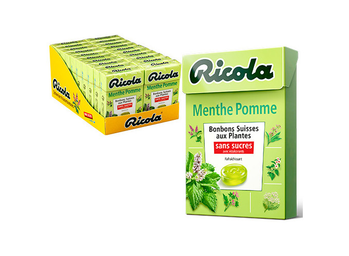BTE RICOLA 20 ETUIS 50g BONBONS MENTHE POMME (1)