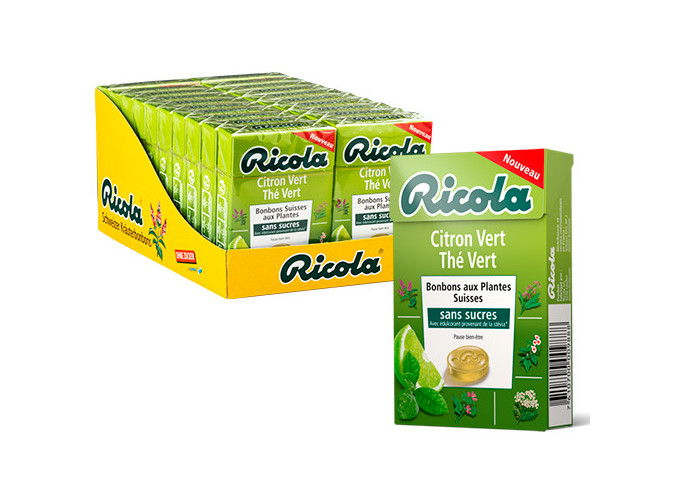 BTE RICOLA 20 ETUIS 50g BONBONS THE VERT (1)