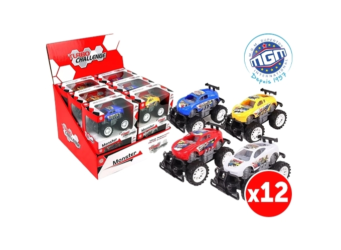 BTE VEHICULE 4X4 PLAST. 11CM FRICT. 4  ASS (PR.12)