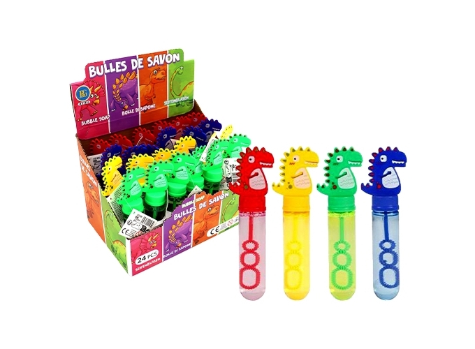 BULLES SAVON DINOSAURE 14CM 35ML (BTE. 24)