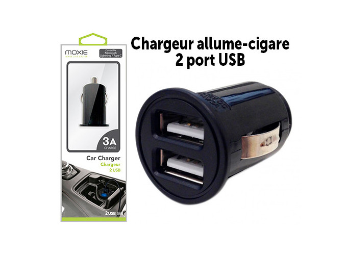 C.A.C NOIR DE 3A  AVEC 2 ENTREES USB  (1)