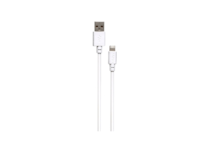 CABLE DATA IPHONE 5 6 7 BLANC 1.2M      2.4A   (1)