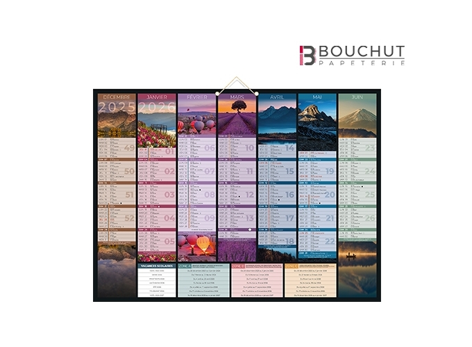 CALEND. 2026 40,5X55 ILLUSTRE 7 MOIS   FACE  (25)