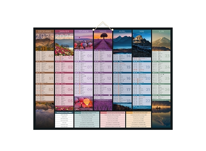 CALEND. 2026 40,5X55 ILLUSTRE 7 MOIS   FACE  (25)