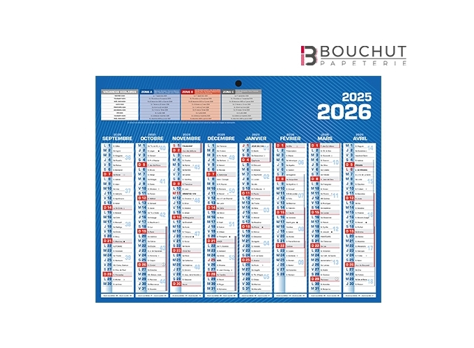 CALENDR. CLASSIQUE 2025 26 16 MOIS 21X26.5    (25)