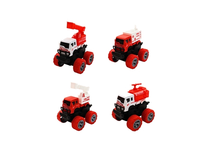 CAMION POMPIER FRICTION 9.5CM 4 MODELES ASS. (12)