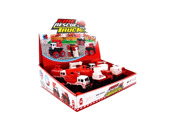 CAMION POMPIER FRICTION 9.5CM 4 MODELES ASS. (12)