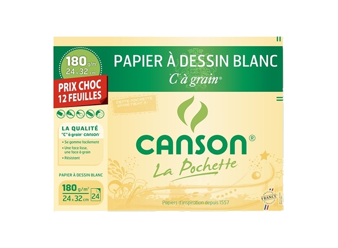 CANSON 12 DESSIN GRAIN  240X320 180G (10)