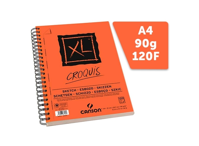 CANSON BLOC DESSIN XL  90g 120F A4 (5)