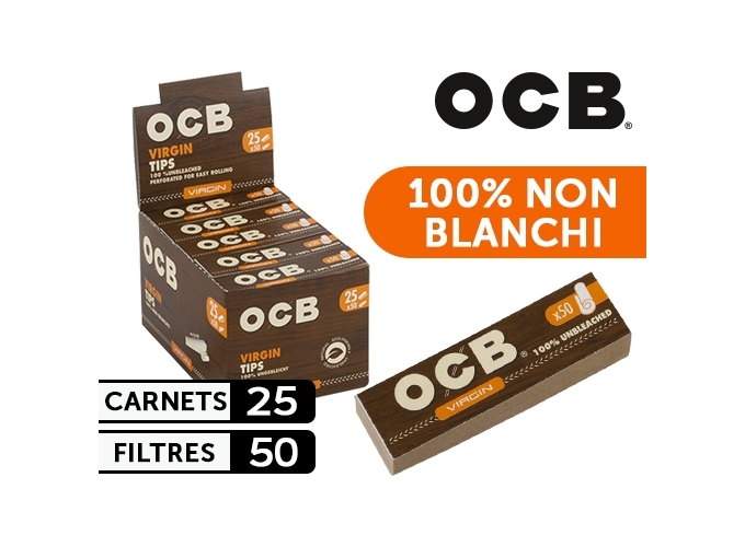 CARNET 50 FILTRES CARTON VIRGIN (BTE.25)