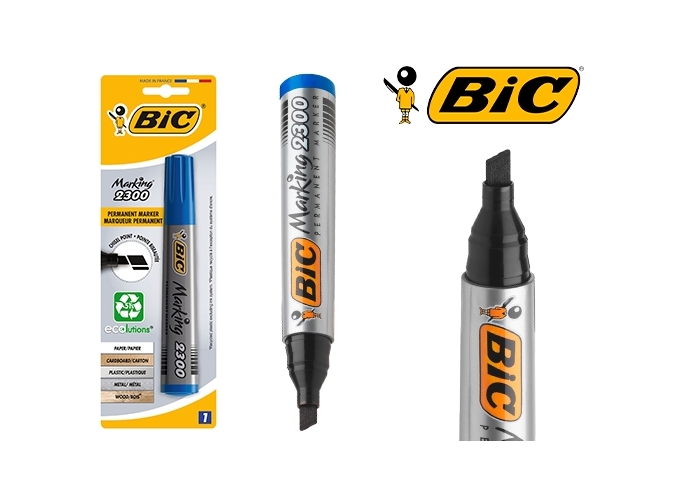 CARTE 1 MARKER PERMANENT 2300 PTE BISEAU BLEU (25)