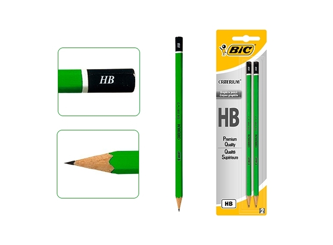 CARTE 2 CRAYONS CRITERIUM HB
