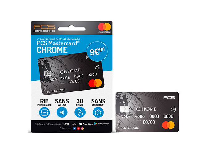 CARTE BANCAIRE PCS CHROME (1)           PVC  9.90€