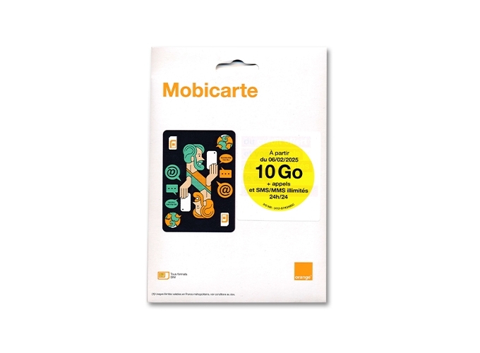 CARTE SIM ORANGE 10 GO APPELS SMS ILLIM.