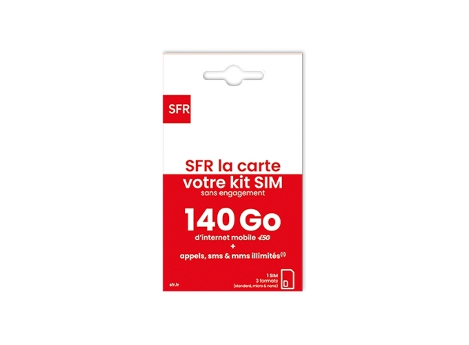 *CARTE SIM SFR 140 GO APPELS,SMS,MMS ILLIMITES (1)