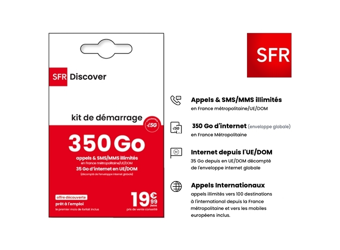 CARTE SIM SFR DISCOVER 350 GO APPELS SMS ILLI. (1)