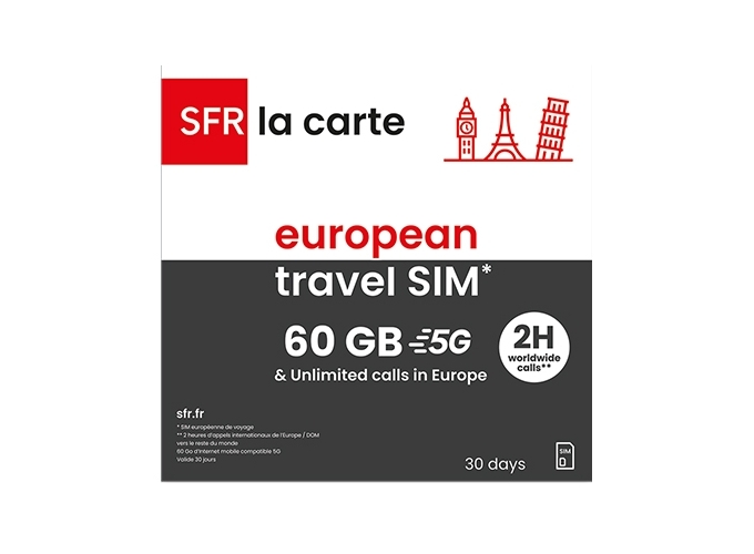 CARTE SIM SFR TRAVEL 60GO   APPELS,SMS ILLI. (1)