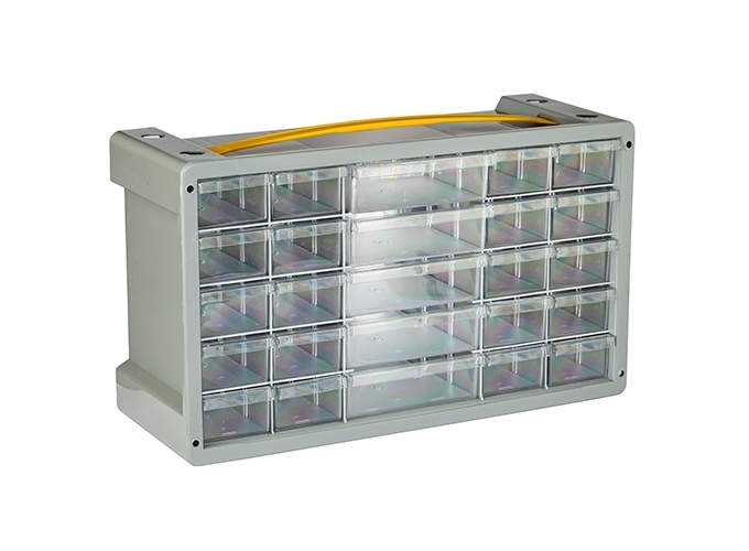 CASIER RANGEMENT 25 CASES POUR PILES MINIAT ET ACC