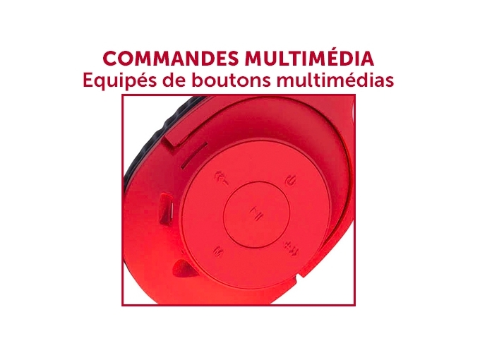 CASQUE BLUETOOTH MP3 KIT MAIN LIBRE ROUGE (1)