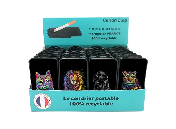 CENDRIER POCHE 100% DECORS FELINS (PR.24)