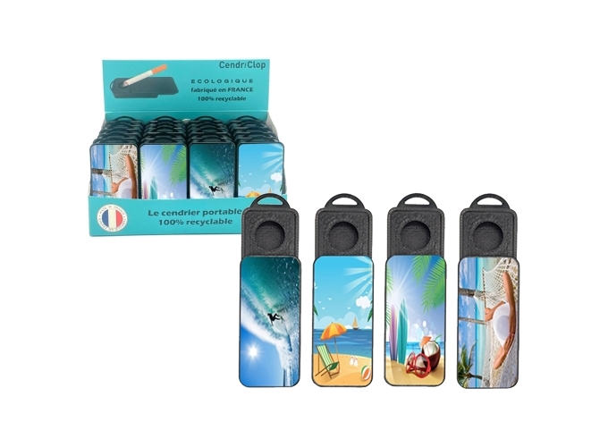 CENDRIER POCHE 100% DECORS PLAGE  (PR.24)