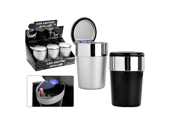 CHAMP CENDRIER DE VOITURE AVEC LED (PR.6 ASS.)
