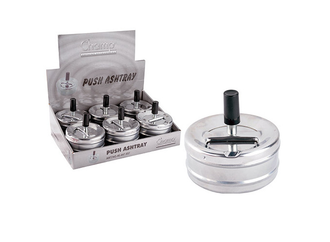 CHAMP CENDRIER METAL GRIS POUSSOIR DIAM. 90mm (6)