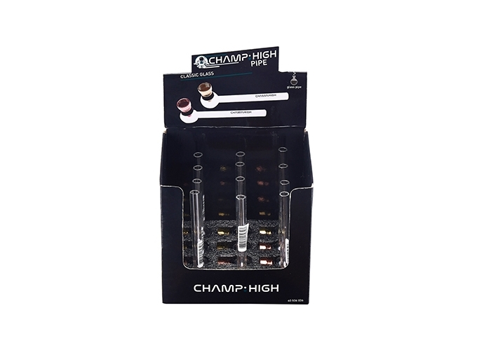 CHAMP HIGH CLASSIC GLASS PIPE 12cm  (PRES.12)