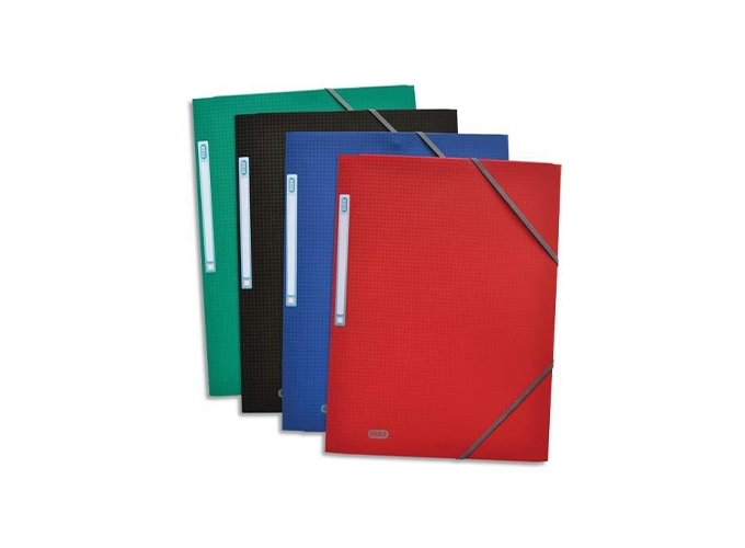 CHEMISE A4 3 RAB. ELAST. POLYPRO ETIQ. 4 COUL.