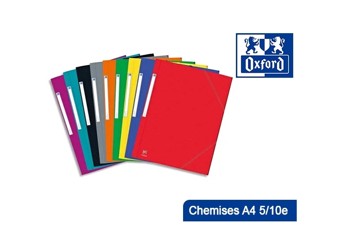 CHEMISE A4   ELAST. CARTE 5 10e COUL. ASS.