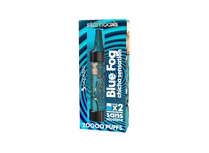 CHICHA LIQUIDEO 20K BLUE FOG MYRTILLE 2 CARTOUCHES