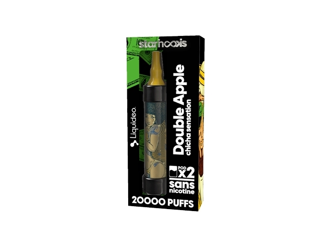 CHICHA LIQUIDEO 20K DOUBLE POMME   2 CARTOUCHES