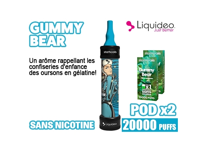 CHICHA LIQUIDEO 20K GUMMY OURSON 2 CARTOUCHES