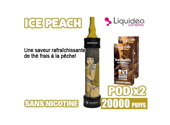 CHICHA LIQUIDEO 20K ICE PECHE   2 CARTOUCHES