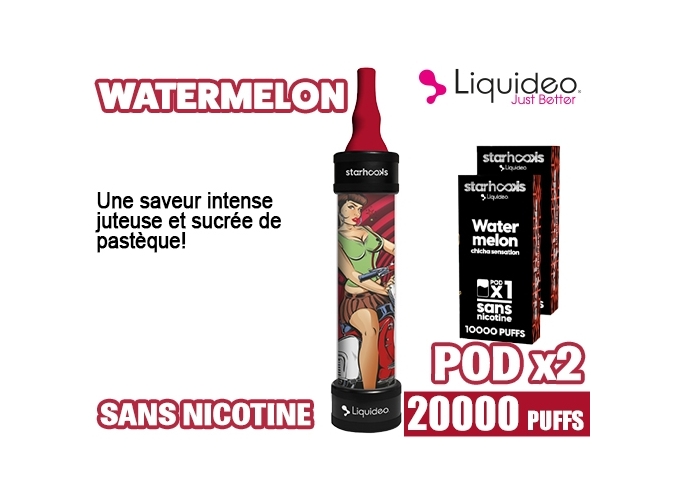 CHICHA LIQUIDEO 20K PASTEQUE  2 CARTOUCHES
