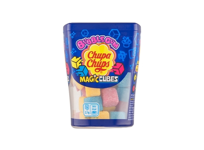CHUPA CHUPS BOTTLE BUBBLE GUM MAGIC CUBES (10)